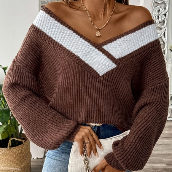 Mixed Melody Sweater - Brown - Picture 1 of 5